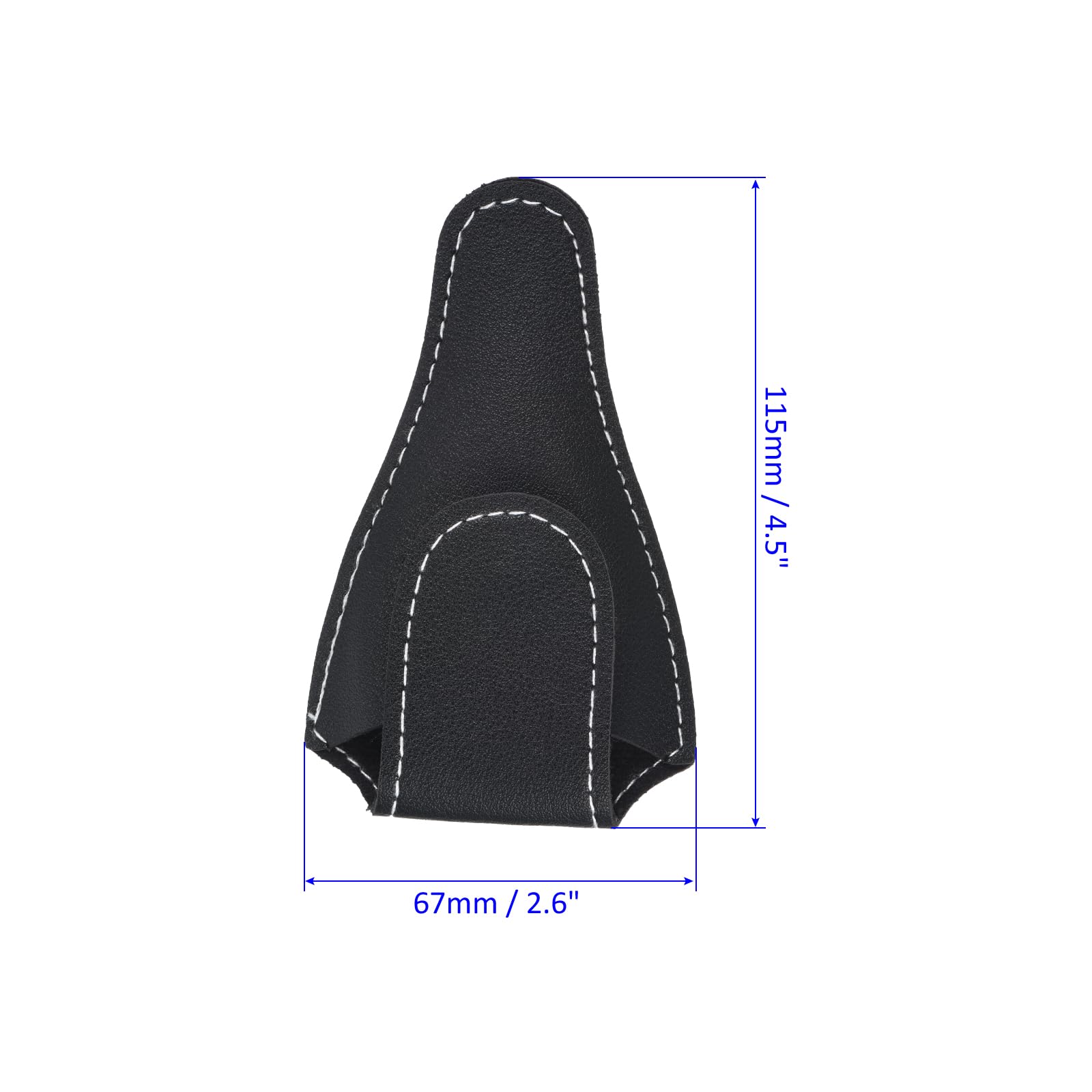M METERXITY 2 Pack PU Scissors Cover - Embroidery Sewing Craft Leather Scissors Protective Case, Apply to Storing Nipper Shears (4.5 x 2.6 Inches, Black) - Image 3
