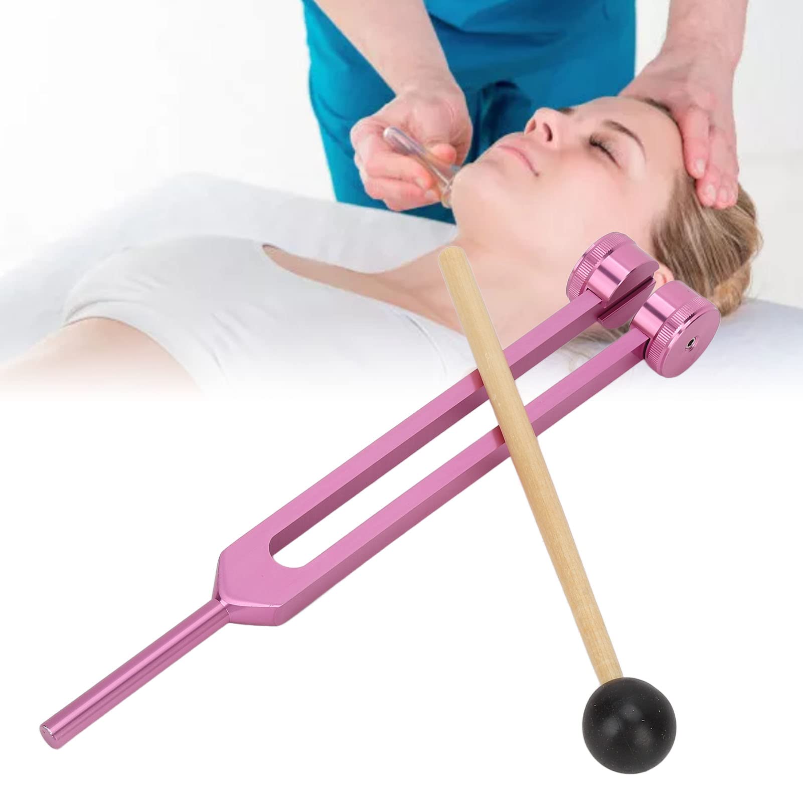 Diapasones Sanadores 128Hz, Juego de diapasones de aluminio con llave Allen, martillo pequeño, Accesorios de Yoga y Meditación, Set de Diapasones con Frecuencias Sanadoras