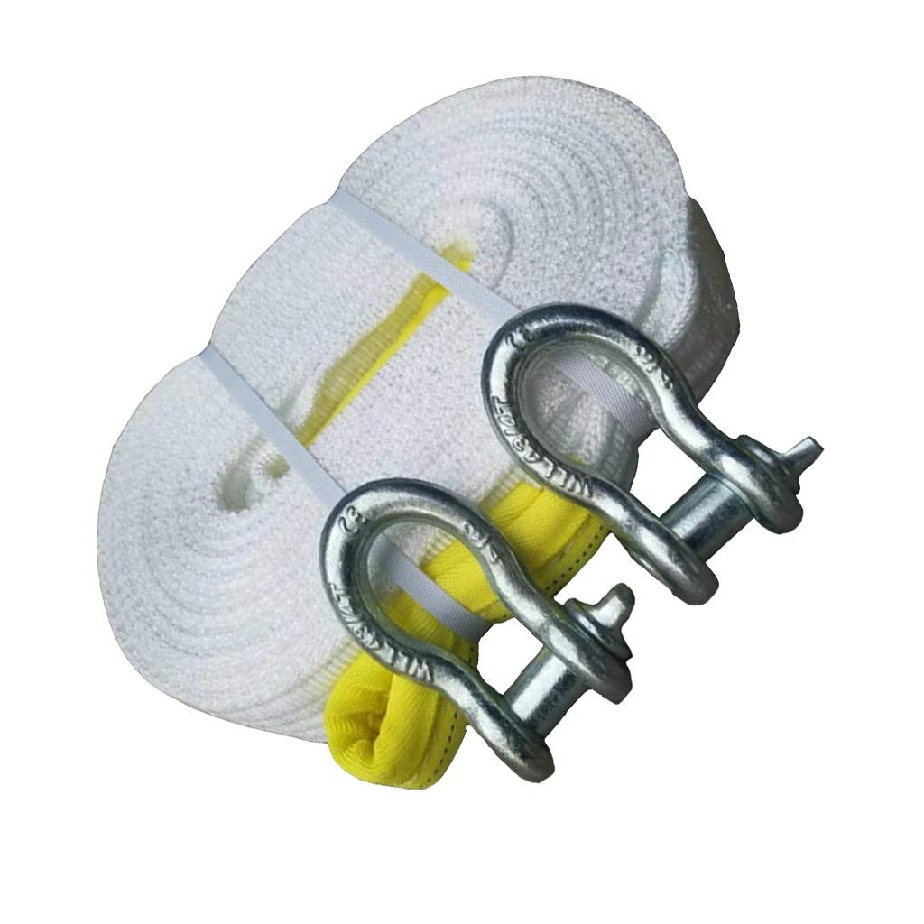 Cuerda, Correa de Remolque Resistente con Ganchos Seguridad, Cuerda for automóvil, 15 toneladas, 5 Metros, 8 y 9 Longitud(8m)