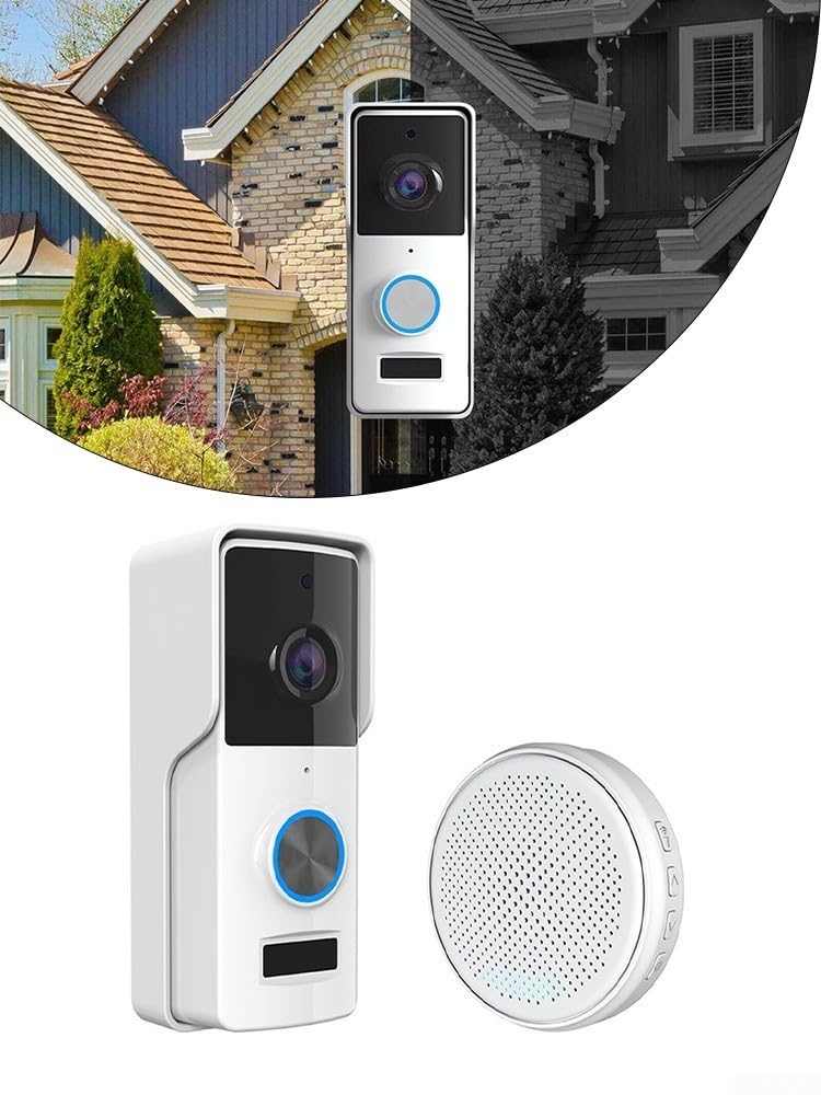 Sonnette Vidéo Fil 2K Grand Angle 90° IP65 Sonnette Vidéo Fil