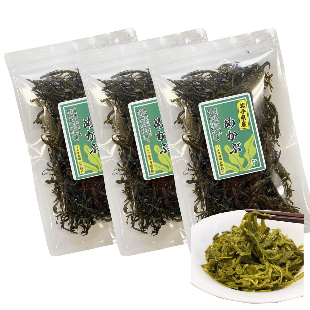 Amazon.co.jp: めかぶ 乾燥メカブ 岩手県産 105g (35g×3袋) めひび