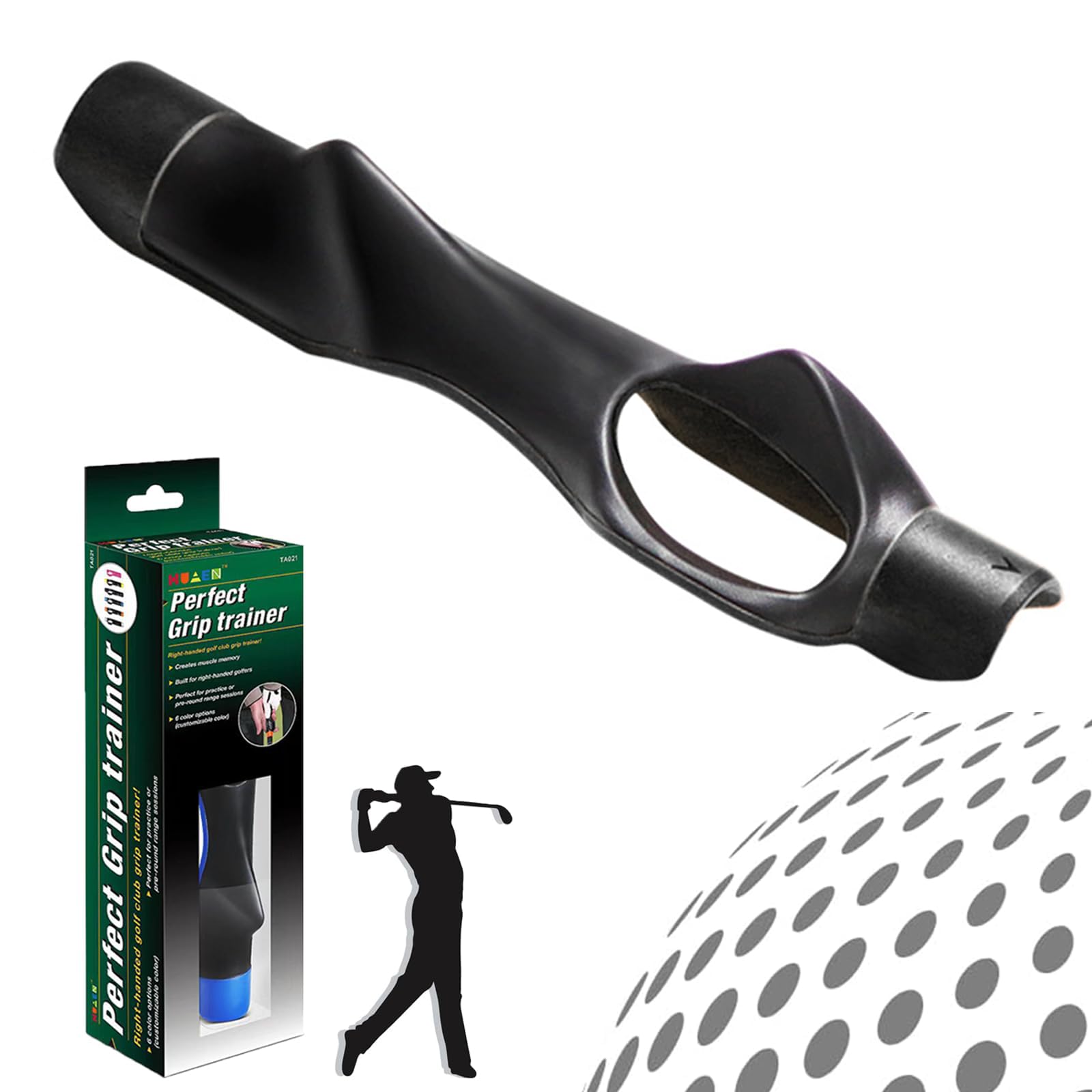 グリップトレーナー グリップ矯正 ゴルフグリップ練習 練習器具グリップトレーナー スイング 素振り 練習用品 筋肉記憶トレーニング用 正しいグリップ姿勢練習ツール 初心者からプロ用 ブラック