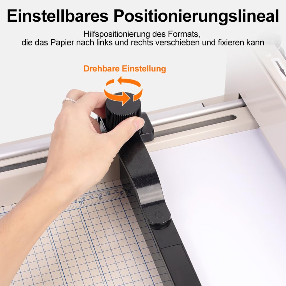 Taglierina impilabile professionale A3, taglia carta guillotina, 400 fogli, taglierina impilabile Heavy Duty con doppia protezione di sicurezza per tagliare carta, pelle, PVC, tessuto non tessuto