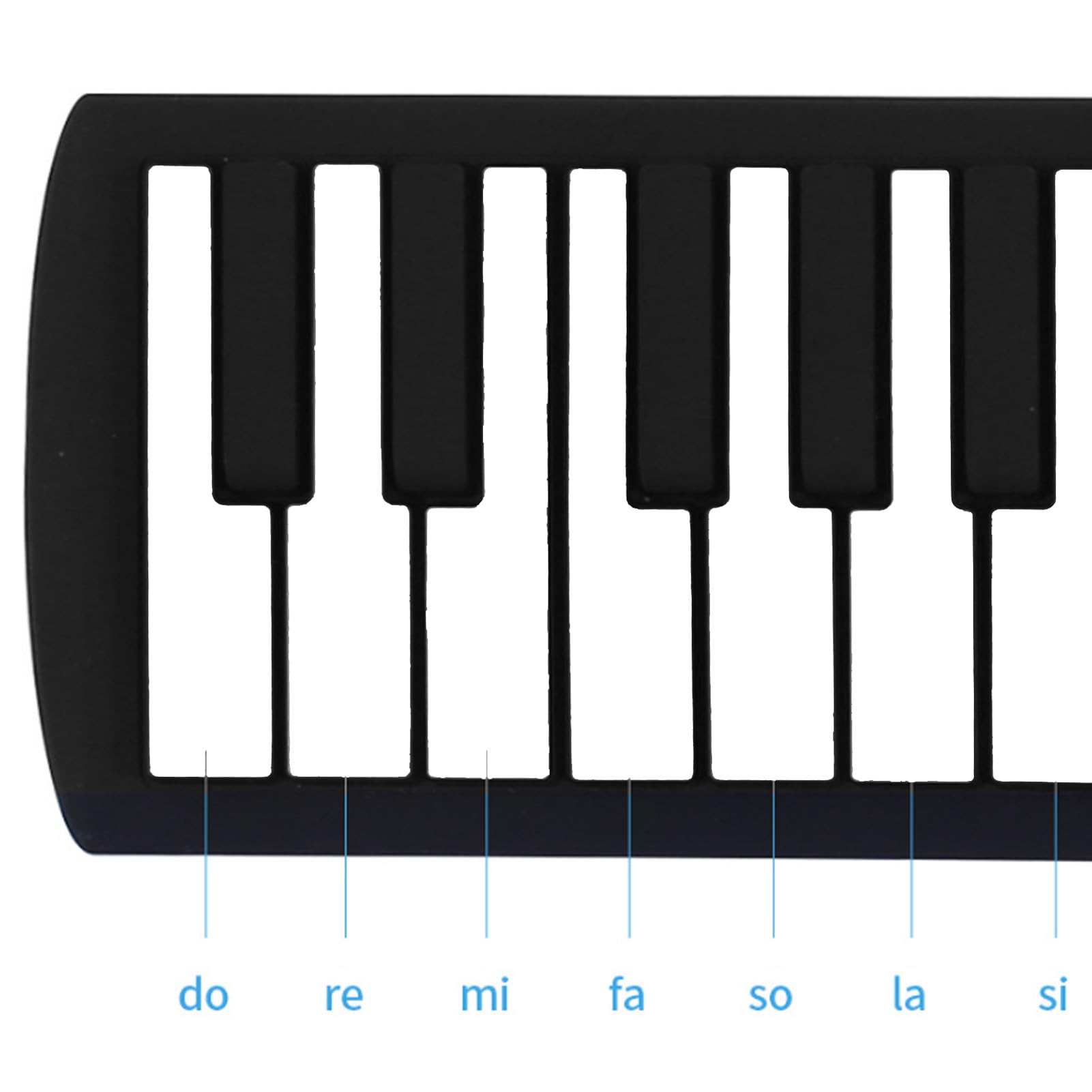 Pianoforte Elettronico a 49 Tasti Arrotolato a Mano Pianoforte Elettronico a Mano con Altoparlante Tastiera Pieghevole Piano Elettronico Flessibile per L'intrattenimento