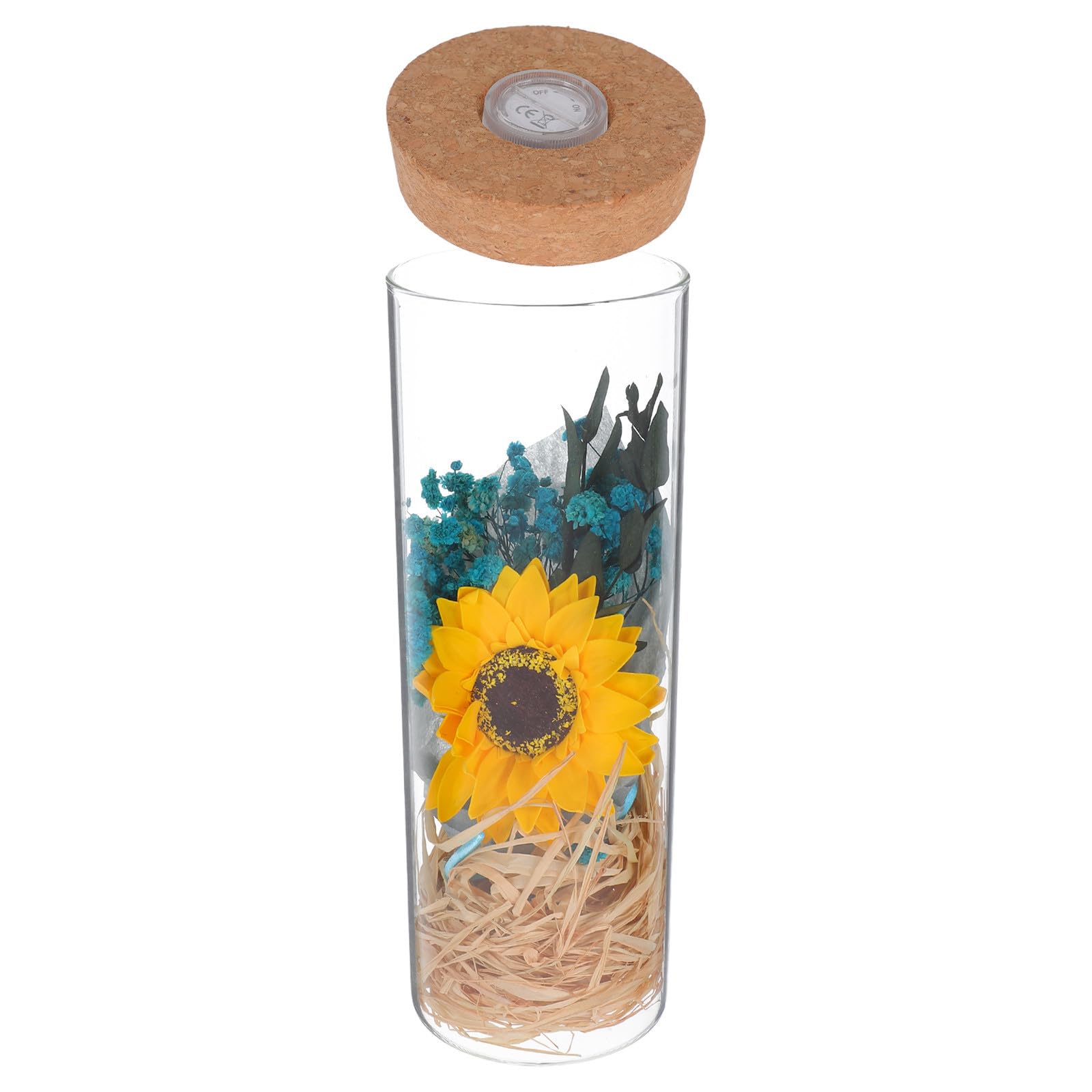 Botella de flores luminosas decorativa para ambiente romántico en casa