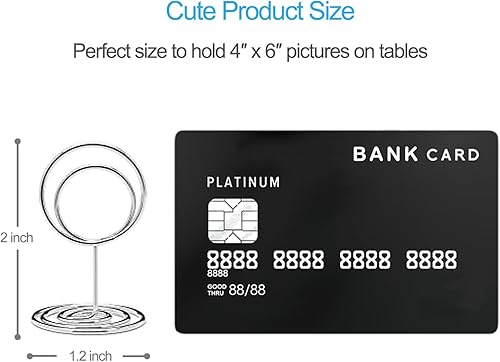 Miniatura 2 de 20 soportes para tarjetas de lugar, bonitos soportes para números de mesa, elegante soporte para tarjetas de mesa, elegante soporte de alambre