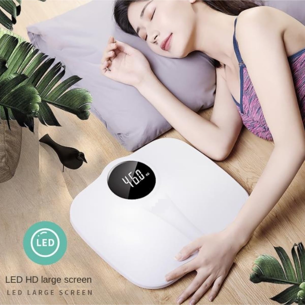 Cyfrowa Waga Waga Do Pomiaru Tkanki Tłuszczowej, Elektroniczna Waga Cyfrowa, Waga Łazienkowa Waga łazienkowa(White)
