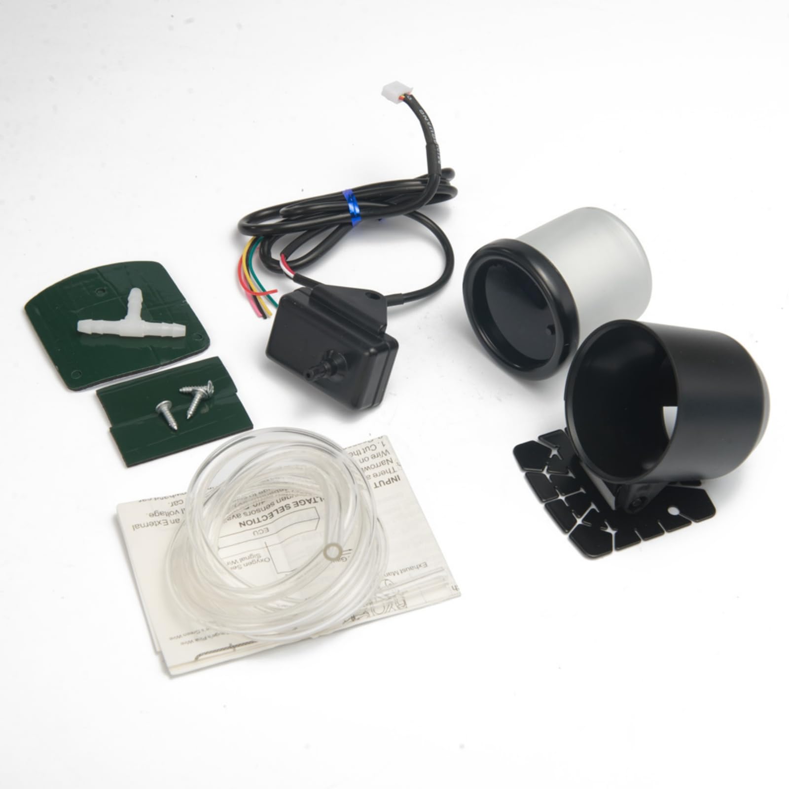 52 mm (2") 7-kolorowy miernik LED Turbo Boost z czujnikiem i uchwytem - od (-1 do 1,5 BAR) - uniwersalne dopasowanie do samochodów