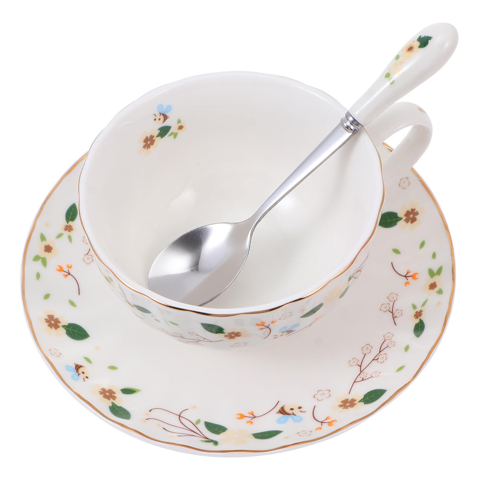 Taza de café de cerámica SHOWERORO con plato para disfrutar tus mañanas en casa