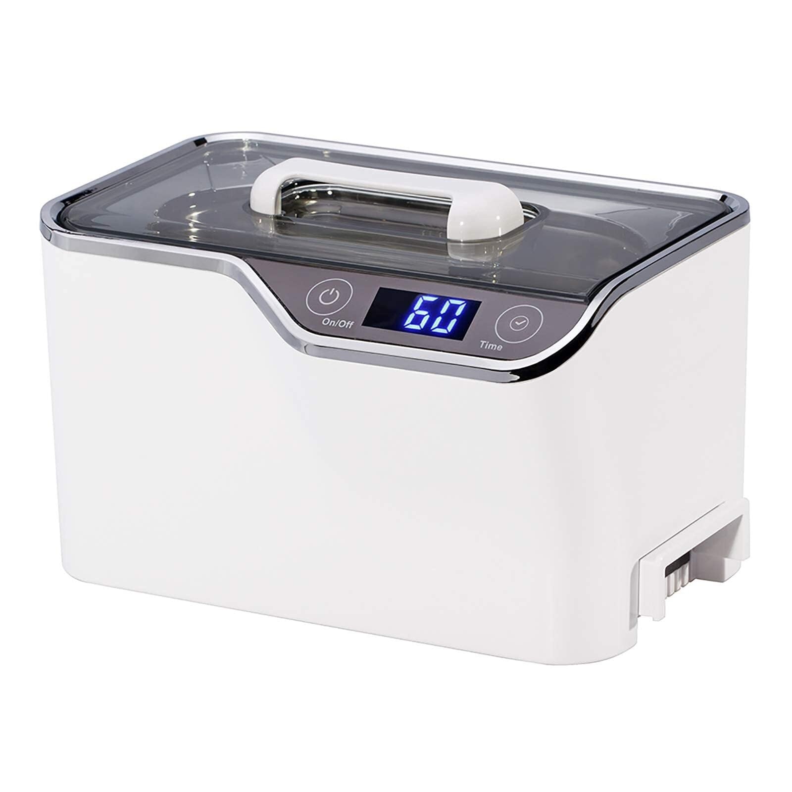 AJIEKJDSV Máquina limpiadora ultrasónica de 600 ml, baño ultrasónico portátil de 50 W con máquina limpiadora de cesta de limpieza for joyería, relojes, dentaduras postizas, gafas, monedas