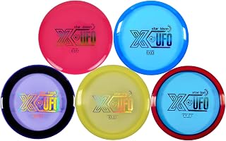 X-UFO Disc Golf Set - Disc Golf Starter Set 5 Pieces, with Putter, Driver, Mid-Range Discs, Mini Discs,Disc Golf Discs Set 170-180 Grams,PDGA Certified Golf Disc (Set 4)