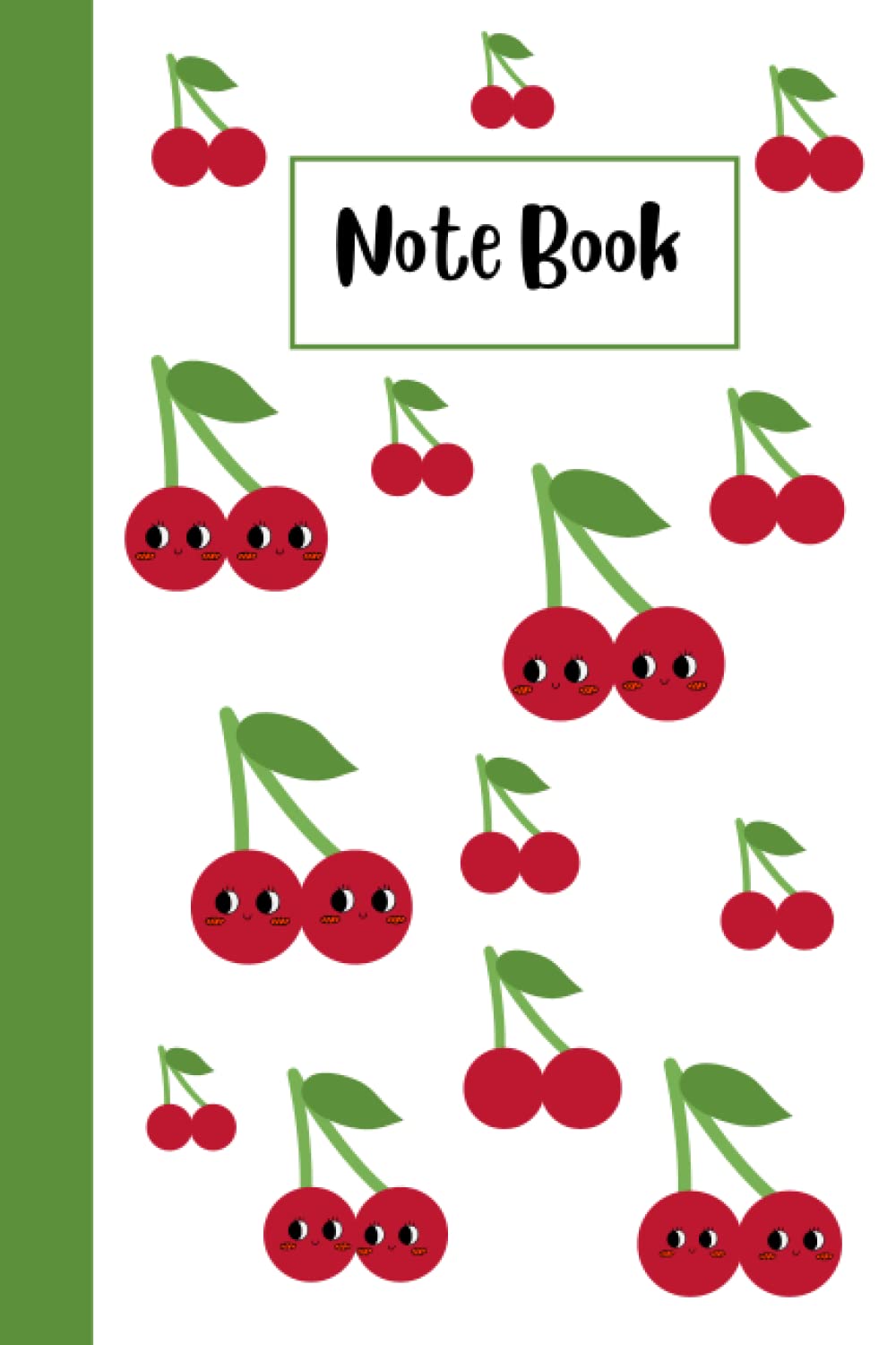 Notebook: Kitsch red cherries notebook blank lined journal