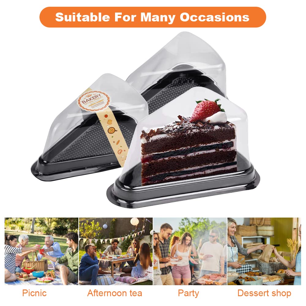 50 Kuchenscheiben-Behälter Mit Deckel – Transparent, BPA-frei, 14,5x11,4x7,6 Cm