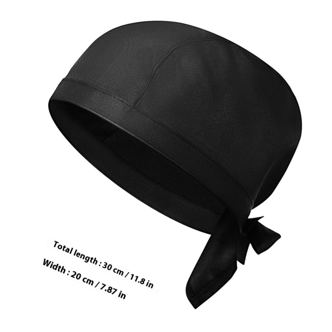 TOYANDONA Paquete de 8 Gorros de Chef Unisex Negros Estilo Japonés de Algodón, Diseño Simple Que Previene la Caída del Cabello y Protege del Humo de Aceite para Cocina y Barbacoa