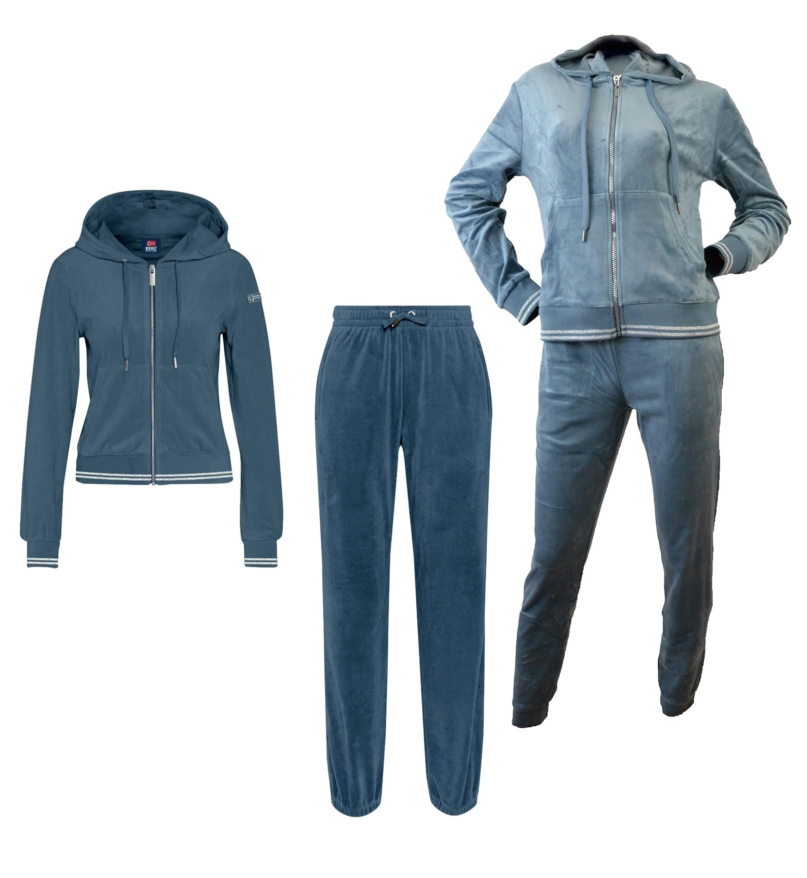 Tuta Donna CINIGLIA Invernale Top Soft - Tuta Donna Invernale Completa Sportiva Felpata Morbida