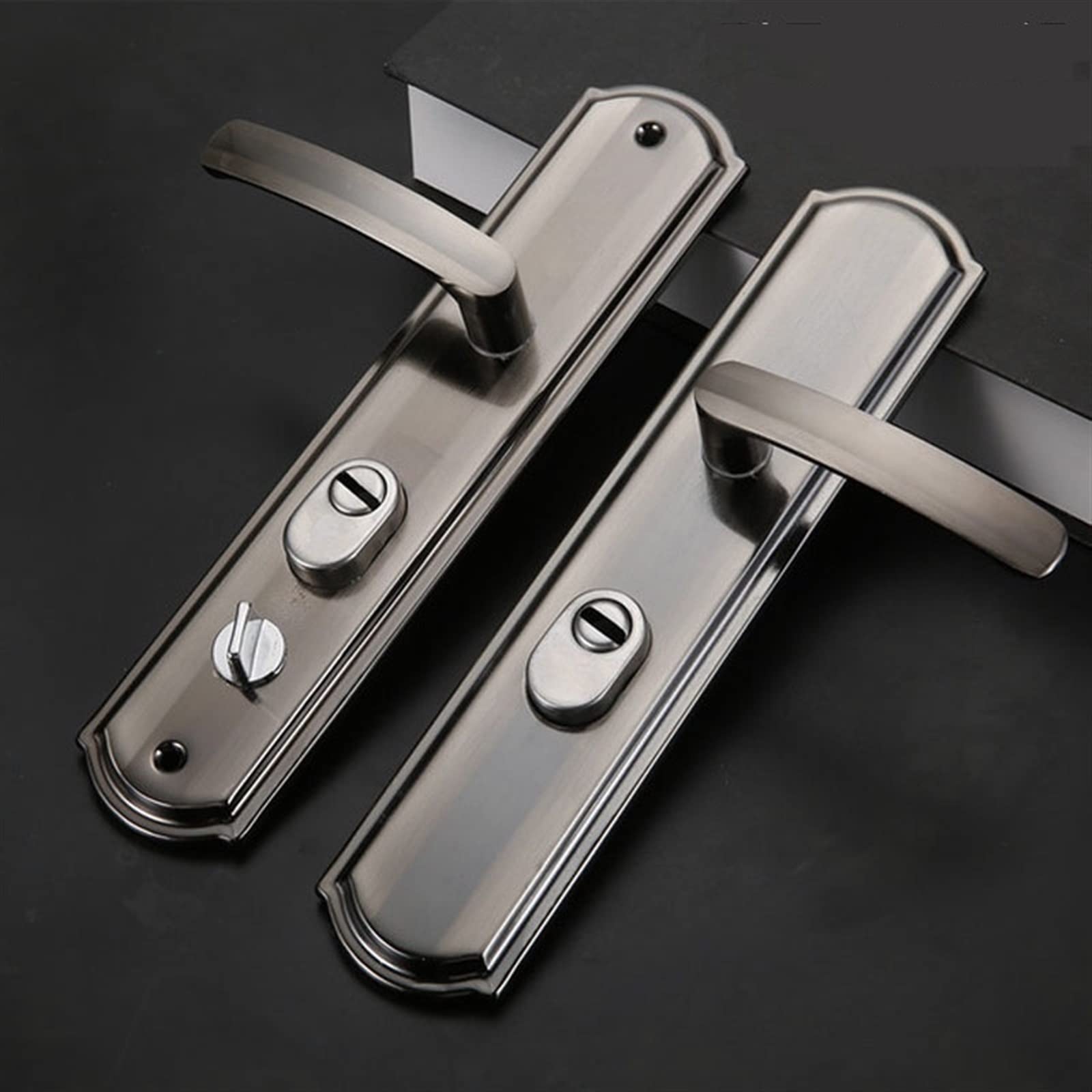 ZONSHJDKR Aluminum Alloy Door Handle Lock Accessories Household Hardware Thickened Panel 1Pcs(Right Double Switch)