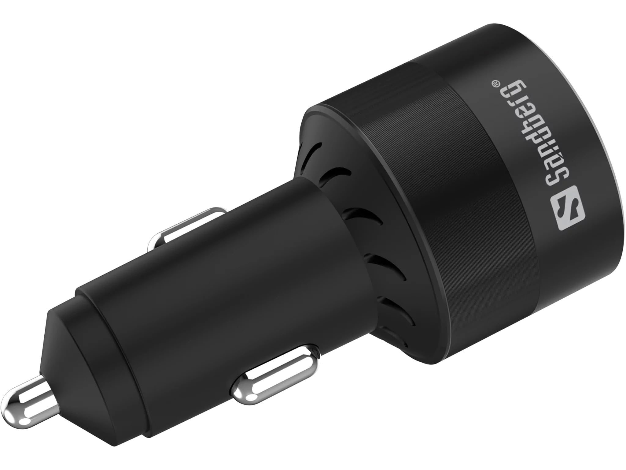 Sandberg Caricabatteria da auto 3 in 1 130 W USB-C PD | Caricabatteria da auto per dispositivi USB-A USB-C | Ricarica rapida con USB-C PD 100 W | Auto e camion | Adattatore di ricarica per auto |