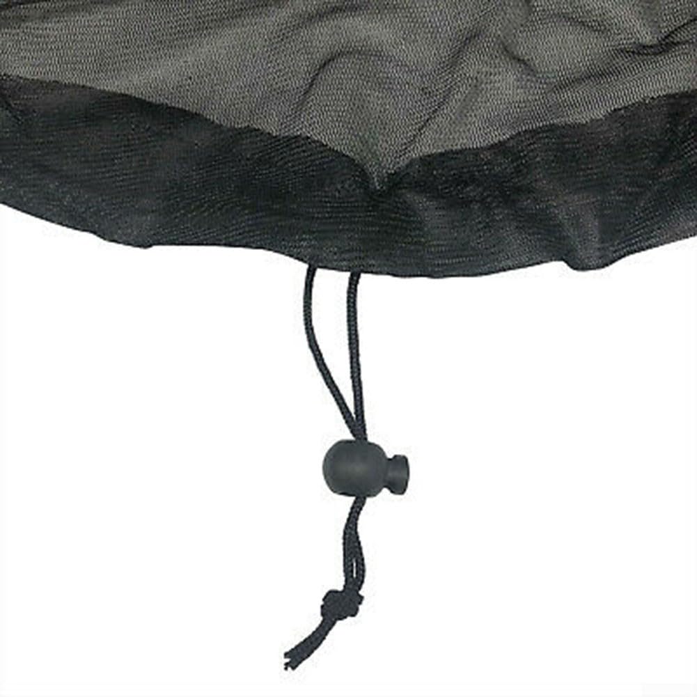 Red de protección contra la lluvia para jardín, material de polietileno fino, diseñada para cubos colectores de agua al aire libre de menos de 80 cm de diámetro, cierre de cordón, impermeable y