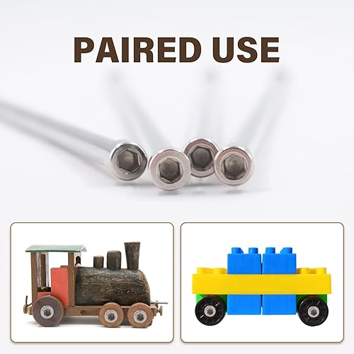 Miniatura 10 de 4 piezas de tubo roscado hueco de acero inoxidable tubo capilar de 6 pulgadas, varillas roscadas interiores, tubos redondos, accesorios de tubería