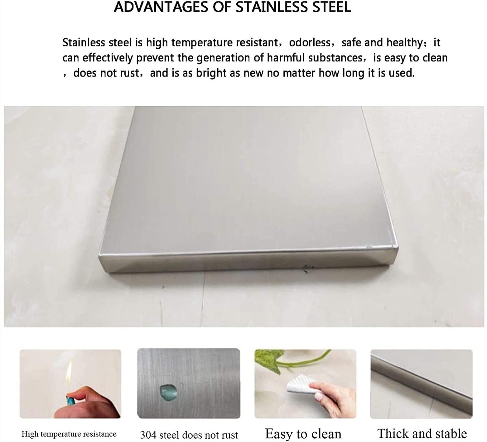 壁掛けテーブル ステンレススチール 100x40cm Amazon｜壁掛け折りたたみテーブル ステンレス鋼の壁の机の折りたたみ