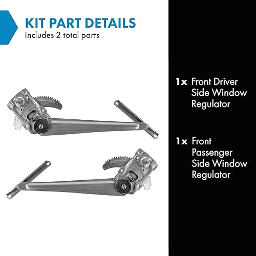 Miniatura 291 de TRQ Juego de elevalunas manual para el lado del conductor y del pasajero compatible con Chevrolet Tracker 1998 1989-1997 Geo 1989-1998 Suzuki