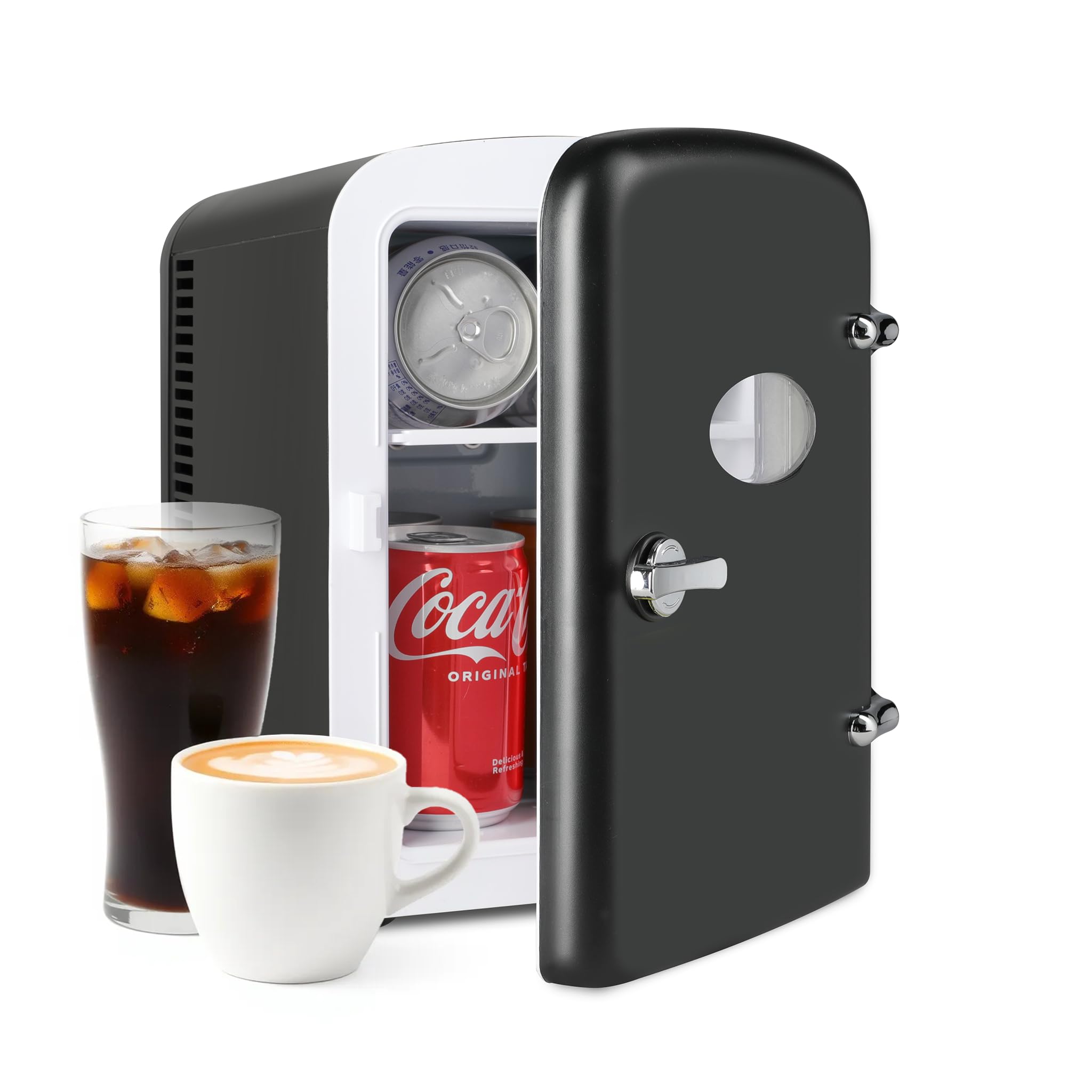 InfiniPower HKFRIGMINI4OBWBLK-J 0.1 cu ft Beverage Cooler Black