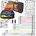 Wellmax Bungee Cords Hook Assortment Bag, 28pc Set with Bonus Cargo Net Cover and Canopy Ties Attached with Plastic Coated Metal Hooks