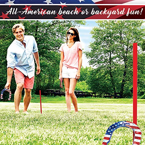 Image of Franklin Sports Horseshoes Sets - Game Sets for Adults + Kids - Includes (4) Horseshoes and (2) Ground Stakes