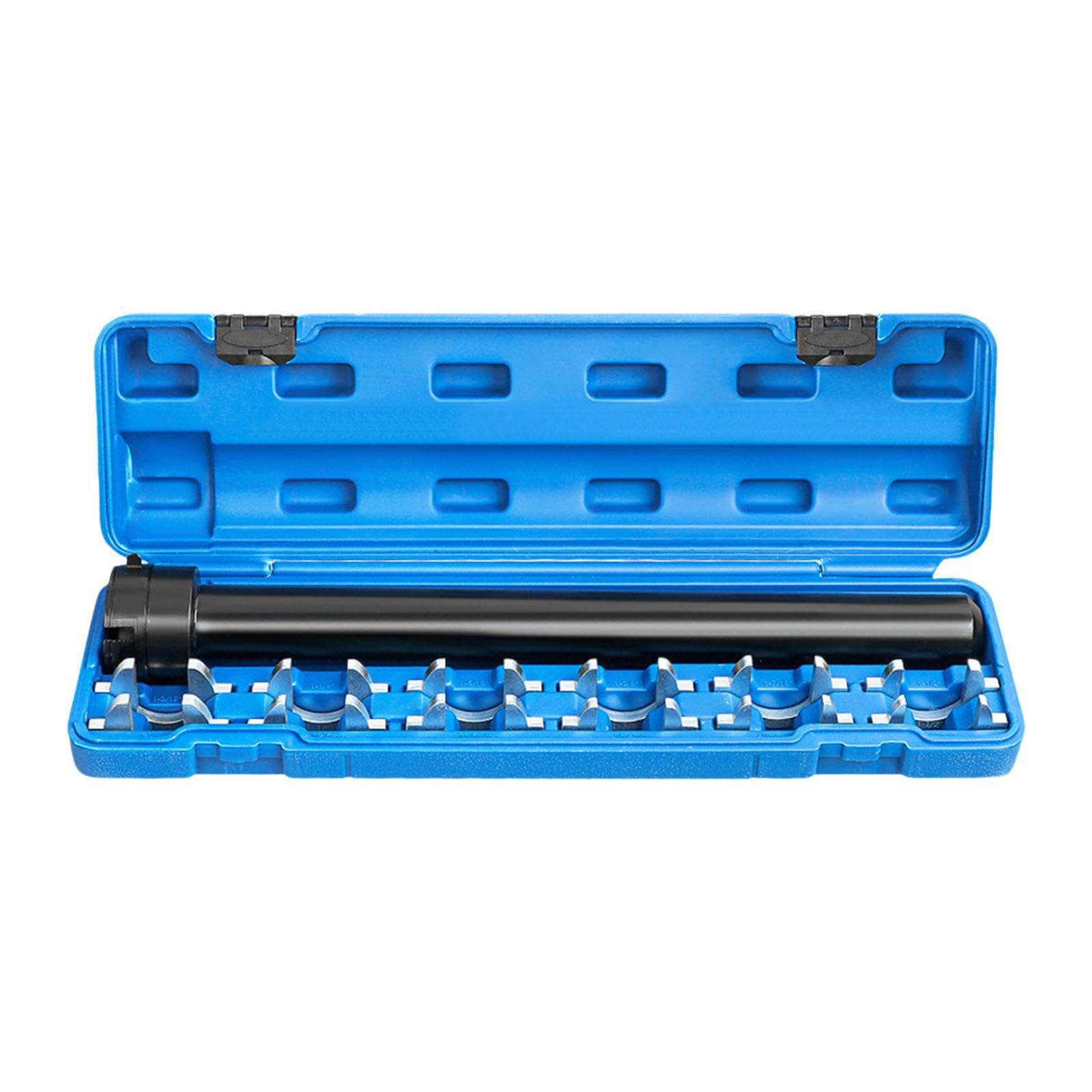 Kit completo per la rimozione dei tiranti interni con 12 adattatori Crowfoot e soluzione di stoccaggio per meccanici e riparazione fai da te di