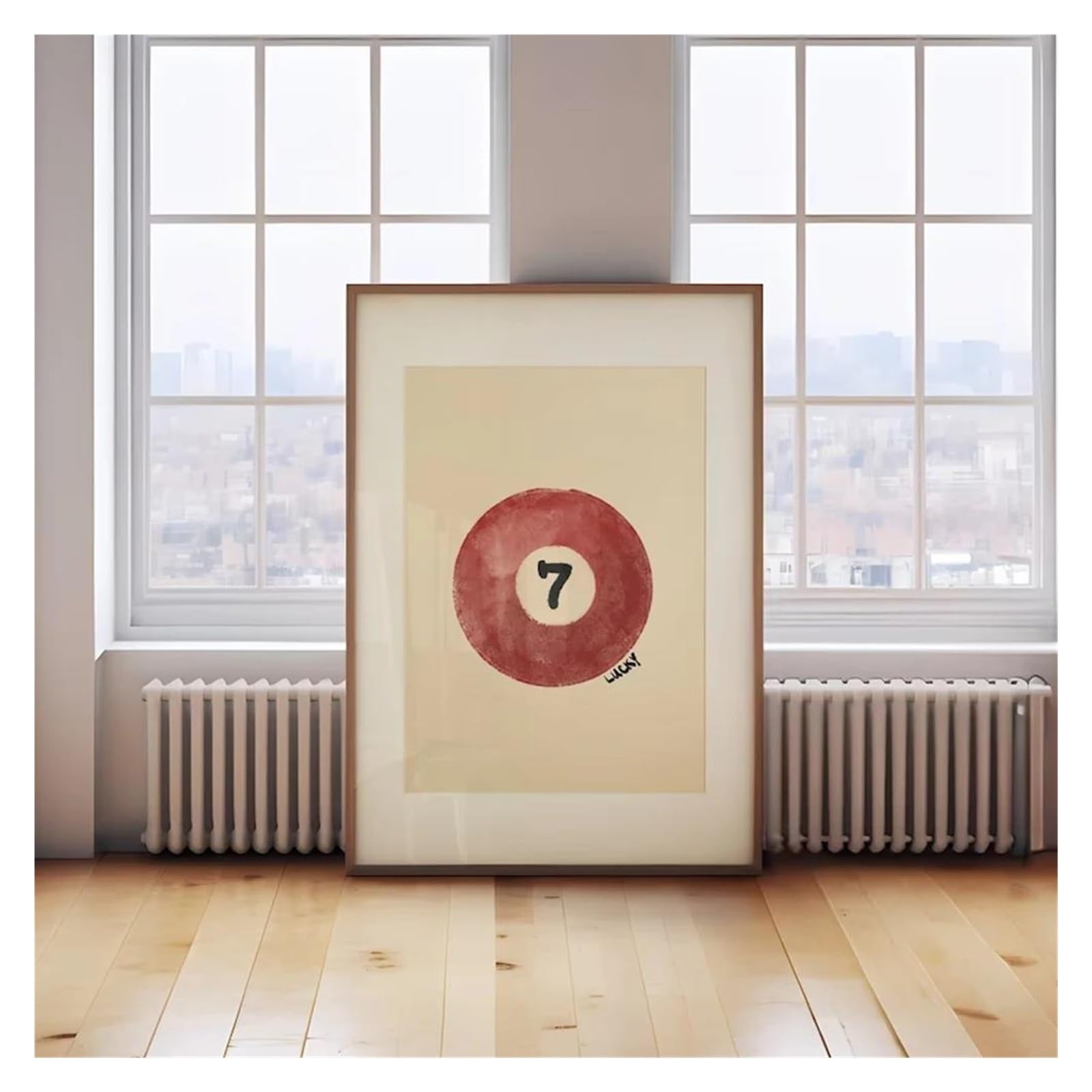 Peinture moderne sur toile pour masquer un mur vide et moderniser un salon terne 40x60cm