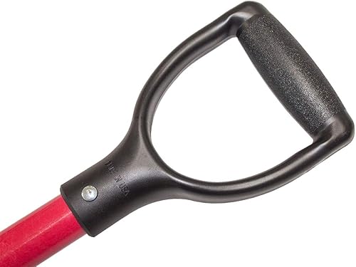 Miniatura 5 de Bully Tools 32510 Pala de punta redonda de calibre 14 con mango de fibra de vidrio (D-Grip)