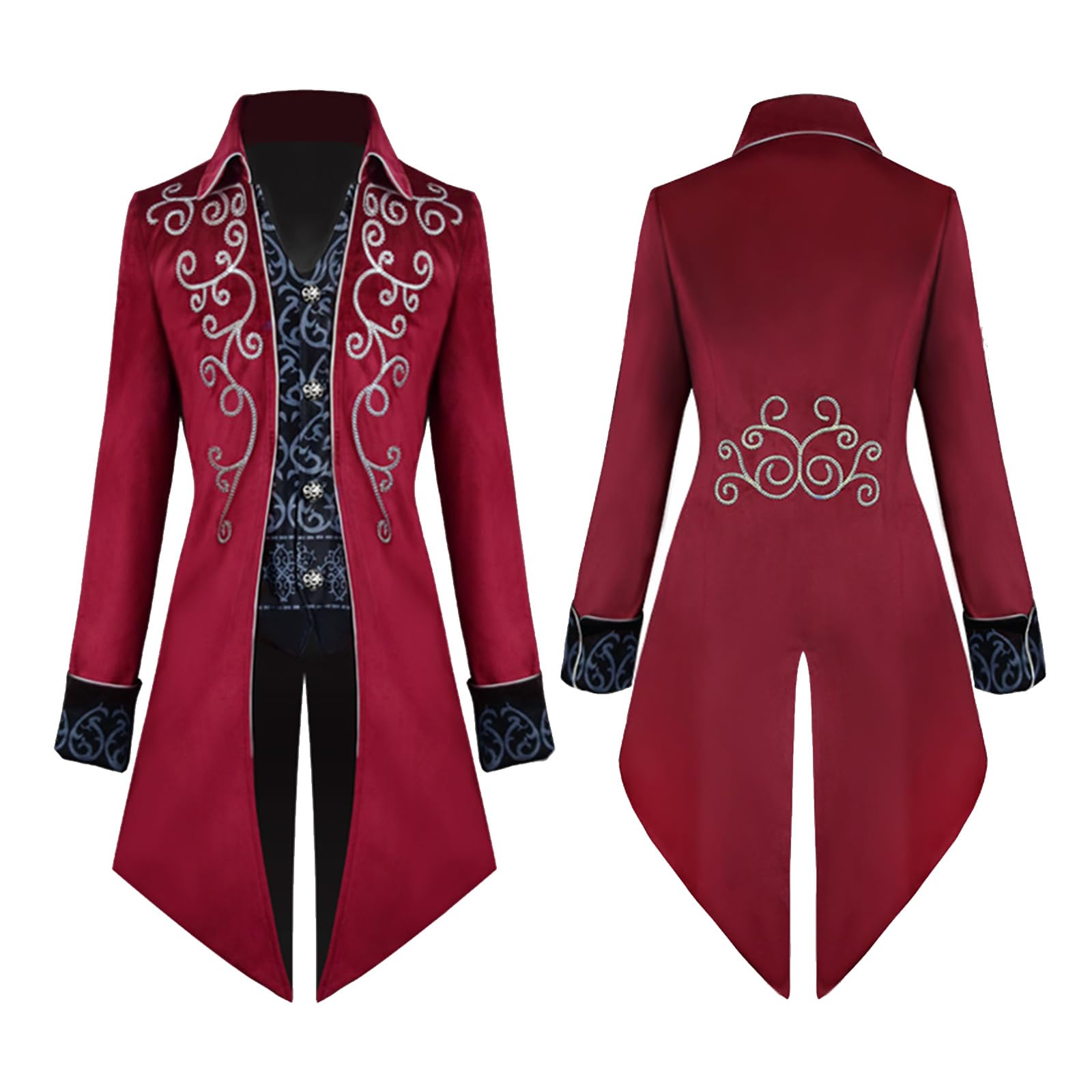 Chaqueta medieval steampunk para hombre, estilo victoriano, renacentista, gótico, retro, para fiesta de Halloween, cosplay, disfraces de caballero para adultos