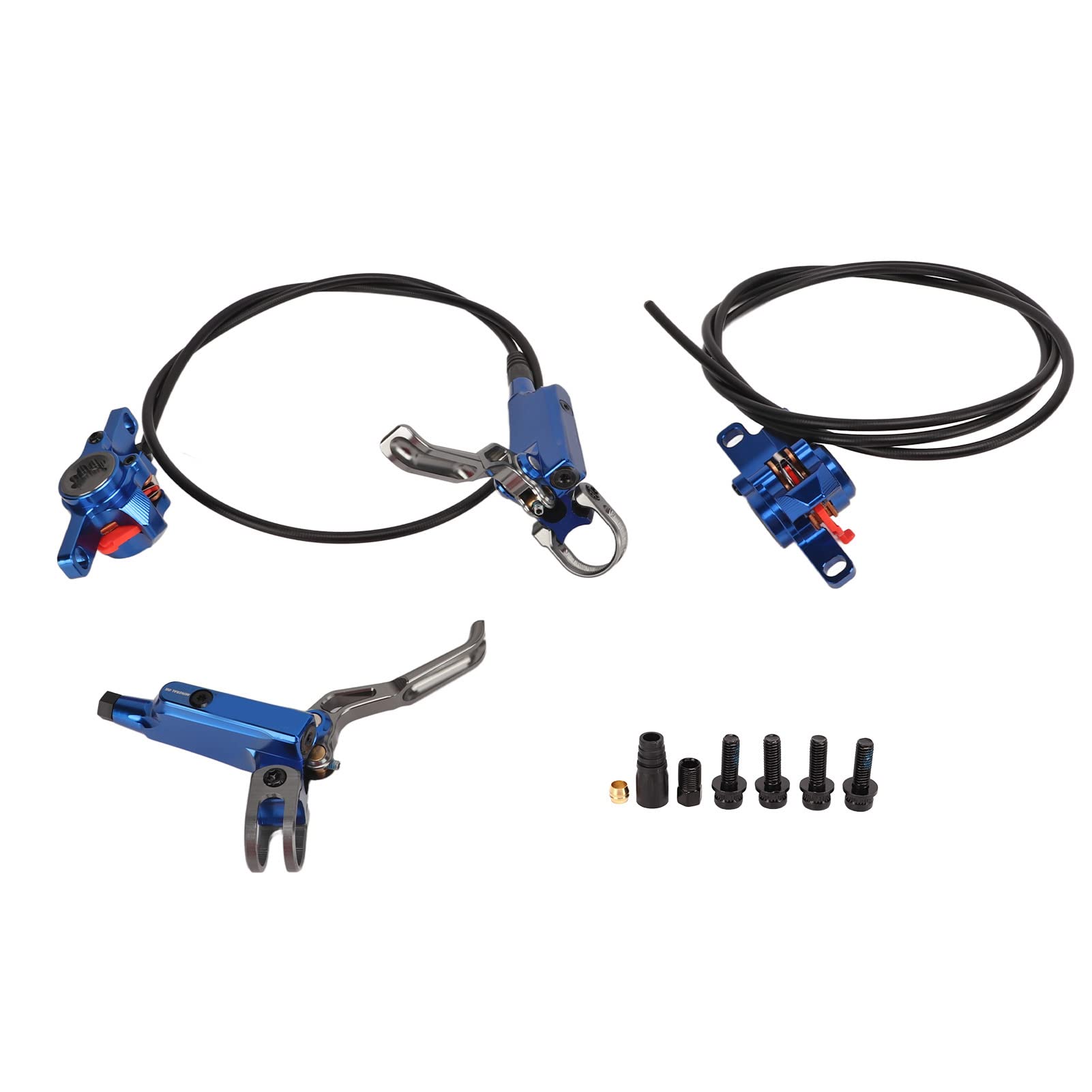 Bicycle hydraulique disque frein en aluminium alliage solide conception légère de scellage pour vélos électriques de vélo de montagne (Bleu)