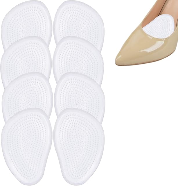 Metatarsal Pads for Women Men, 4 Pairs Ball of Foot Cushion Pads Shoe Inserts Gel High Heel Insoles Forefoot Pads Anti-Slip for Rapid Pain Relief Prevent Blisters and Calluses Clear