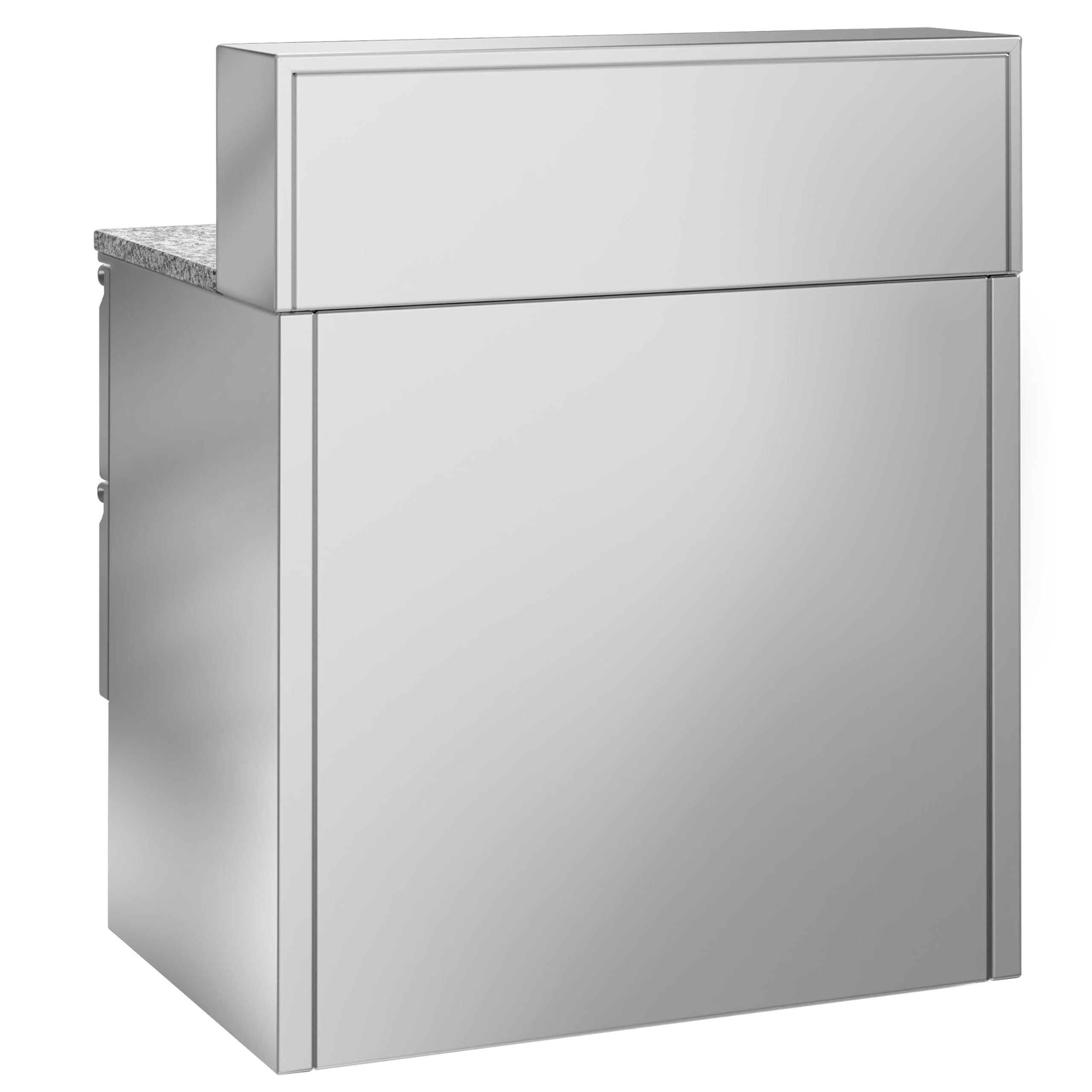 GGM Gastro | SAG97GND#2#SBG1212#07 | Saladette ECO - 903mm - 4 Schubladen - mit Edelstahlaufsatz für 5x GN 1/6