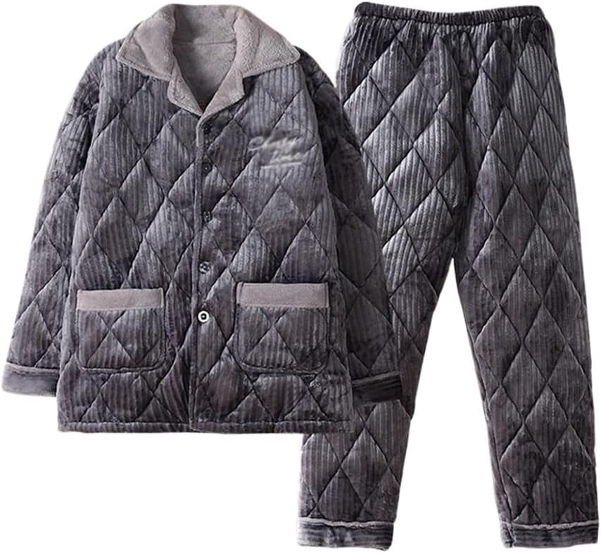 Suit Pajamas Men's Winter Thickening And Velvet Coral And Size Home Clothing
