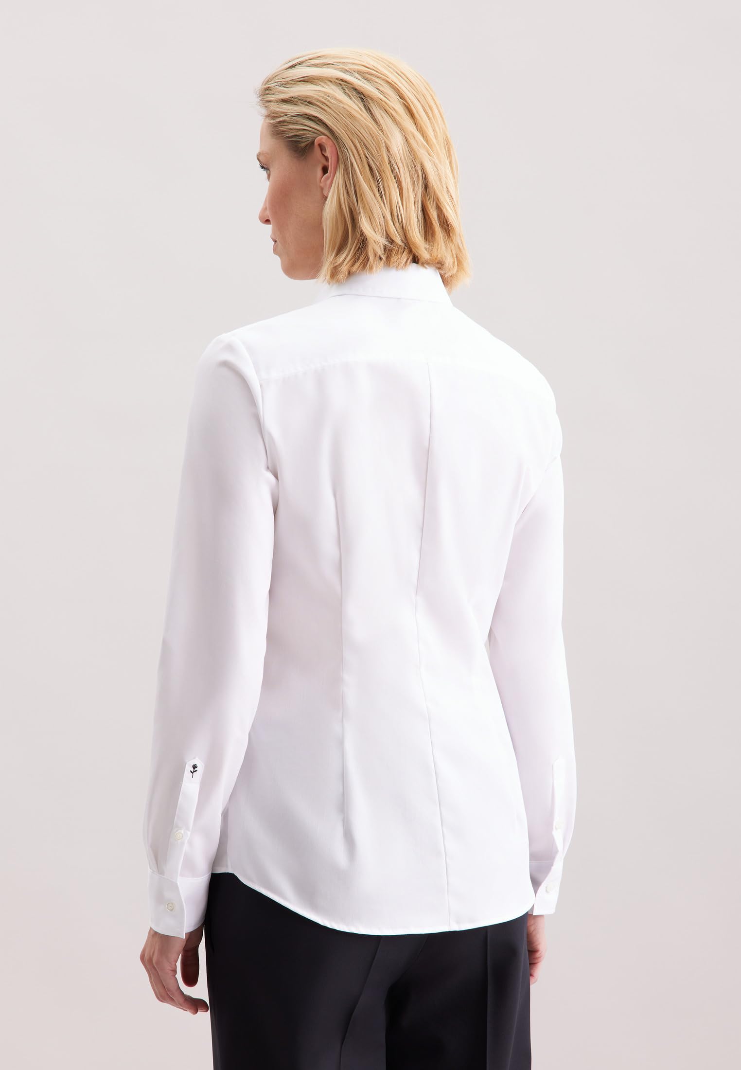 Seidensticker Chemisier pour Femme - Chemisier - Body - sans Repassage - Coupe Slim - Manches Longues - Uni - Stretch