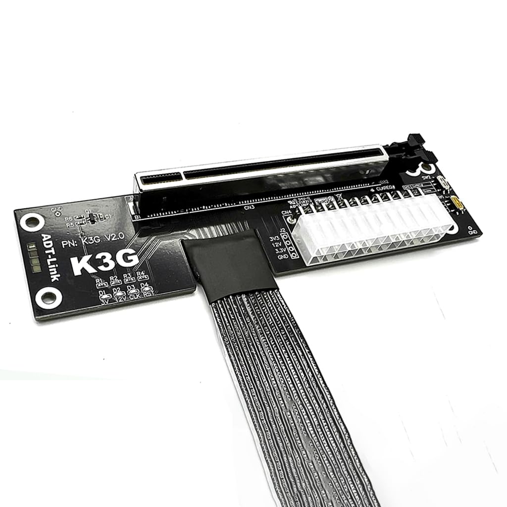 JMT ADT-K43SG-BK PCIe 5.0 X16 auf M.2 NVMe Grafikkartenadapter, kompatibel mit RTX50 RX90 Series Dockingstation (K43SG-BK-50cm)