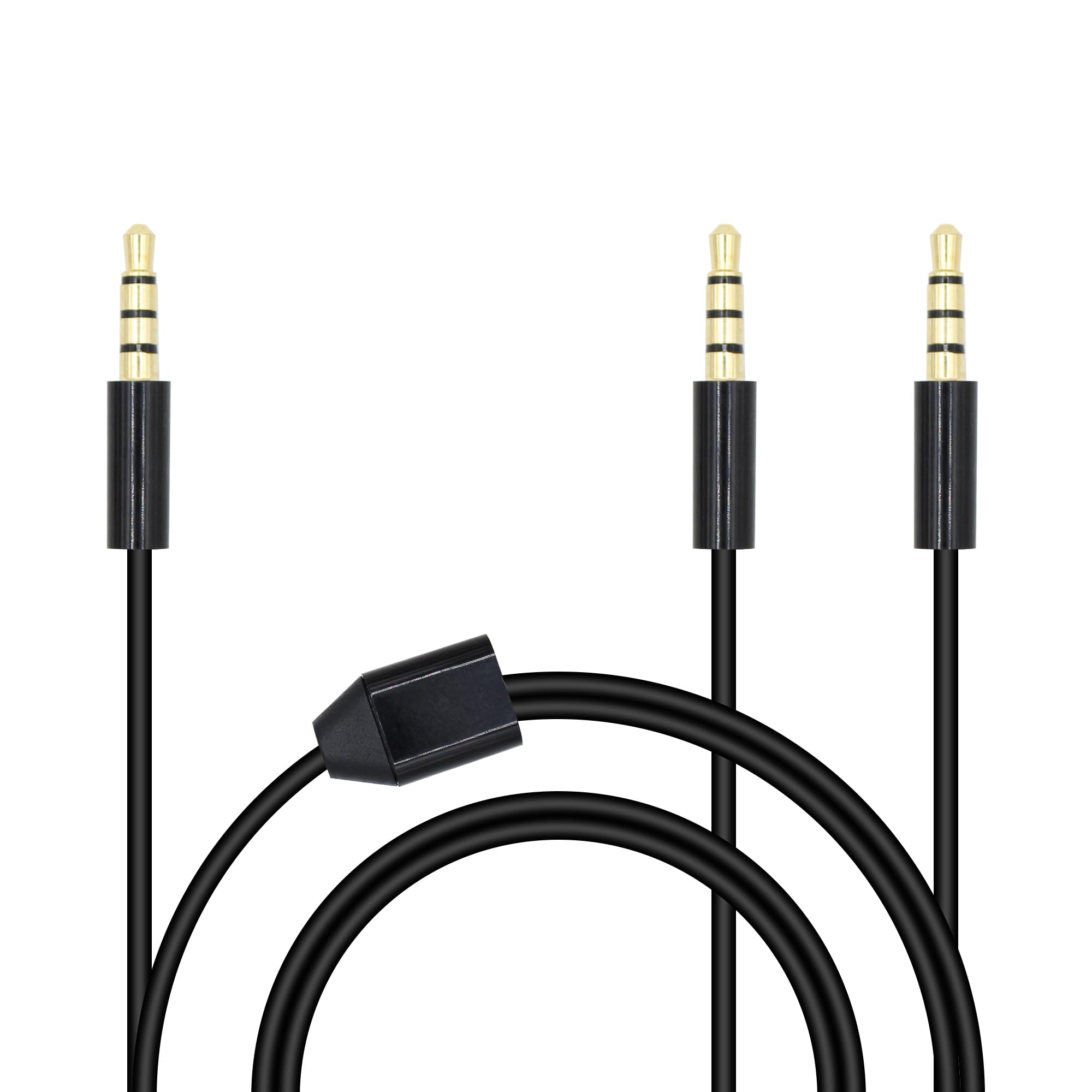 Xilaghy 3.5mm Headphone Splitter 1 to 2-Ways 3.5mm (1/8") TRRS 4-Pole Gold Plated Male to 2-Male Stereo Audio Splitter Cable for Headphone and