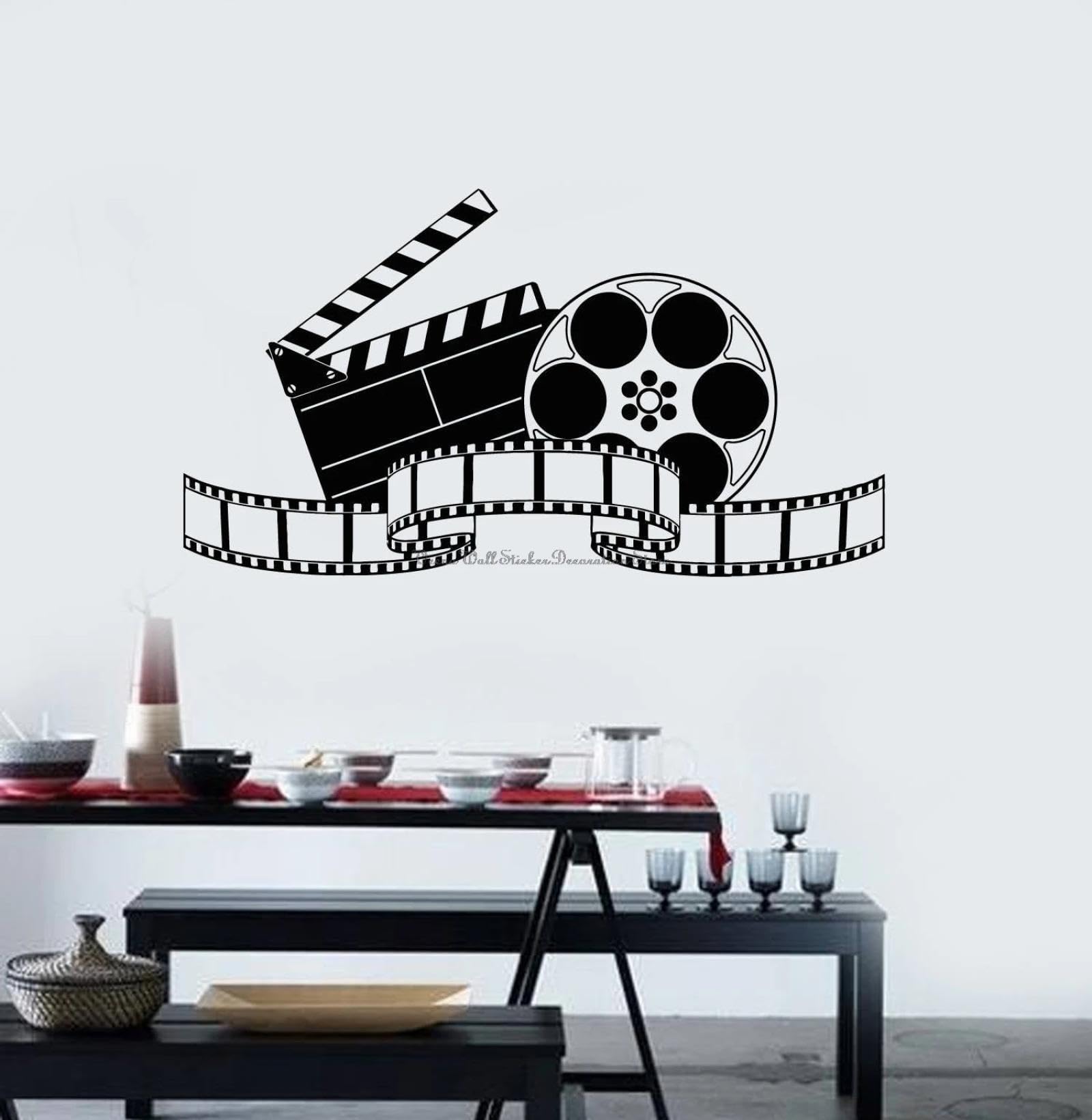 Youousi Black Cinema, Living Room, Bedroom, Movie Wall Decals, Film Director, Shooting Studio, Children's Room Wall Art Decals