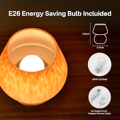 Miniatura 5 de Lámpara de mesa con forma de hongo para dormitorio, pequeña lámpara de noche de escritorio para sala de estar, decoración de hongos, lindas mini