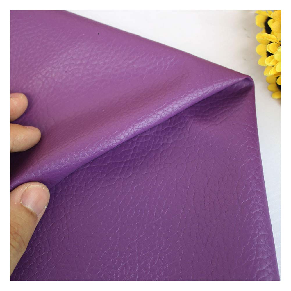 Tissu simili cuir violet foncé 1.38x4m, rouleau de simili cuir d'ameublement pour réparation