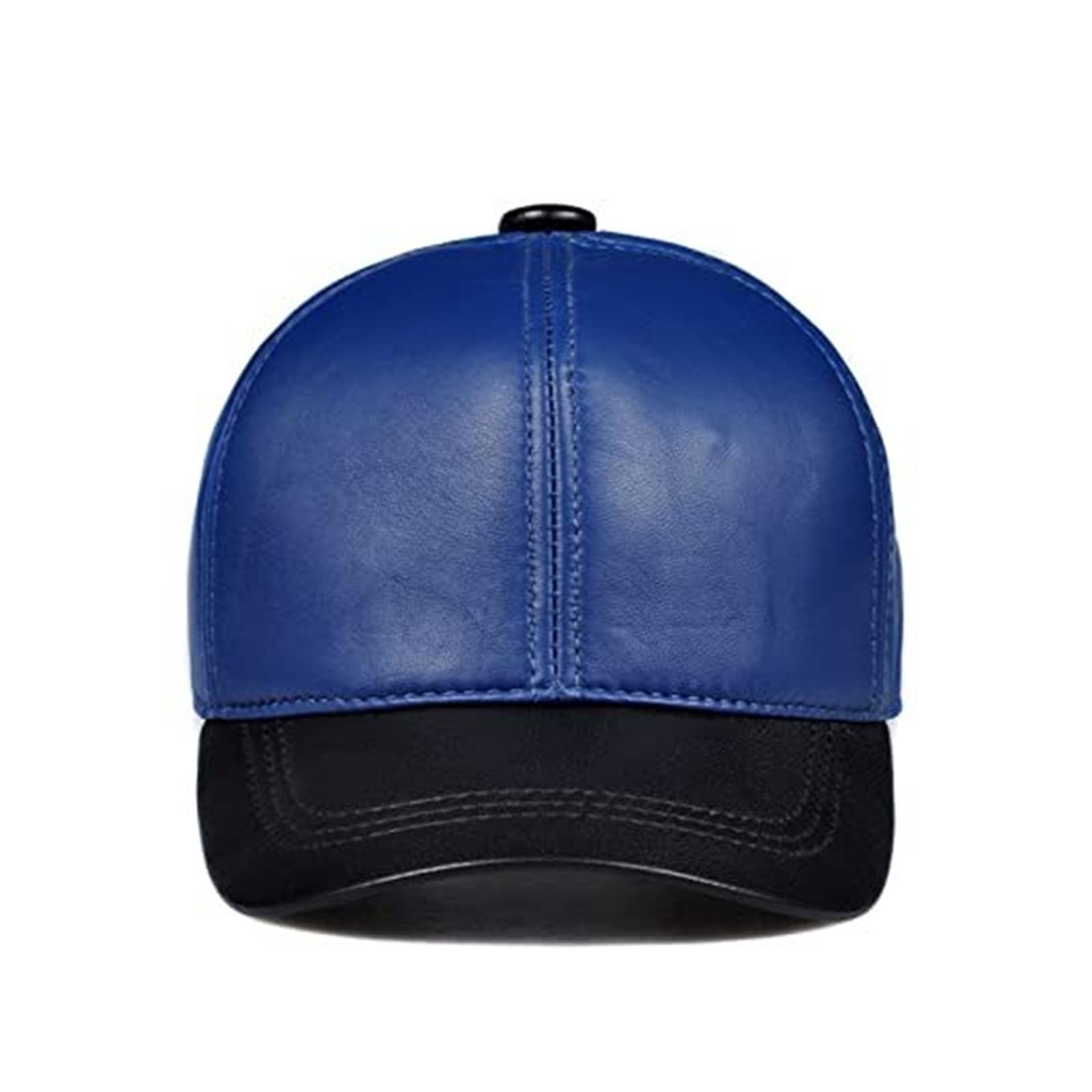 Women's Pink Leather Baseball Cap - Stylish Hat for Streetwear, Suitable for All Seasons