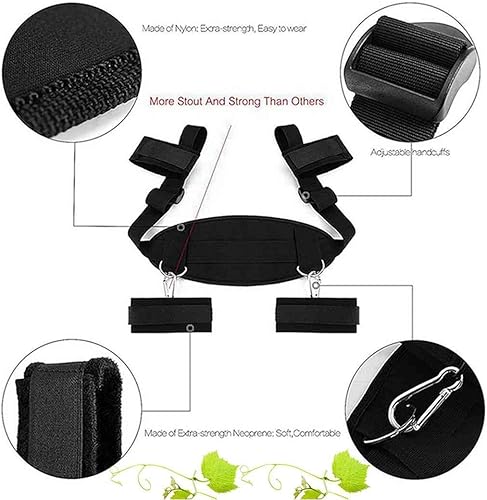 Miniatura 3 de Esparcidores de restricción de bondage, barra de piernas y manos, juego de bondage sexual para muslo, correas de muñeca y tobillo, esposas para