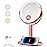 MIYADIVA Makeup Mirror with Lights,20X Magnifying Mirror with Light and Touch Switch, 2-Sided Vanity Mirror with 3 Colors and 80 LEDs, Metallic Rose Gold
