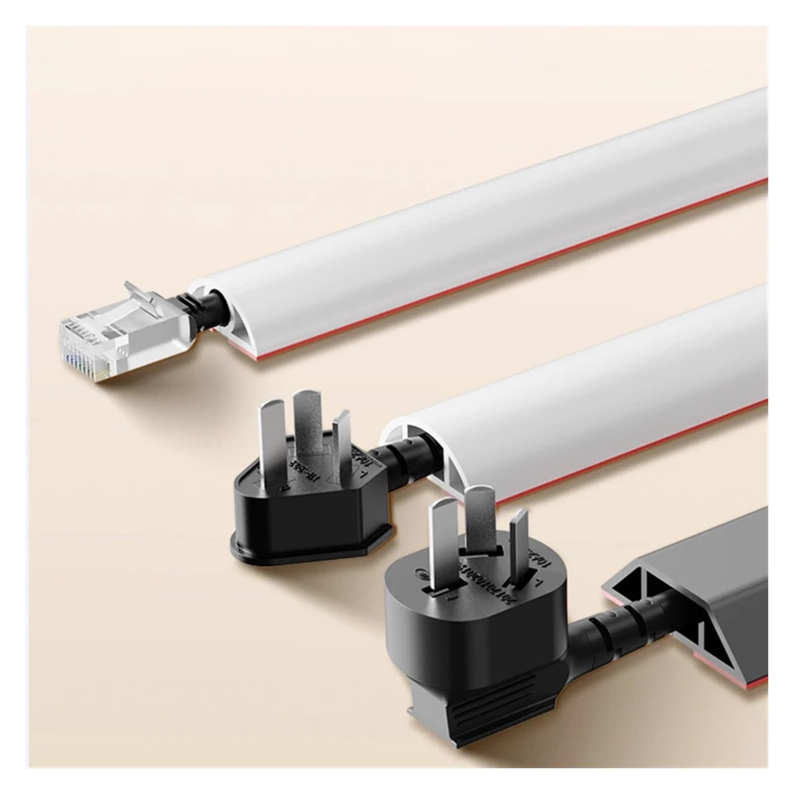 1 m weicher PVC-Schutz for den Boden, Kabelkanal, Kabelverdeck, Kabelversteck, Kanalwandkabel-Abdeckungshülse for Verstecken von TV-Kabeln an der Wandhalterung für das Heimbüro(D40 Brown)