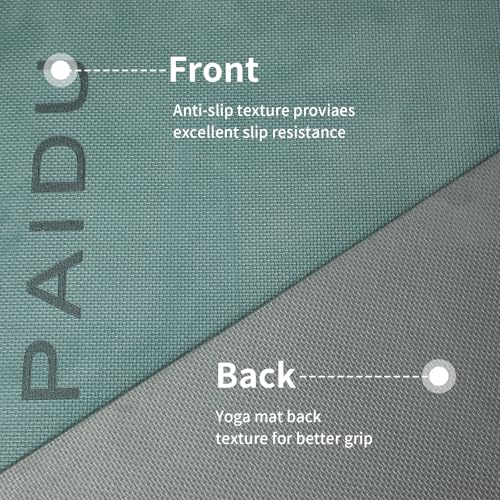 Image of PAIDU Yoga Mat Non Slip Anti-tear,extra thick-2 /5 inch(10MM)High Resiliency Professional POE Yoga Mats for Women Men Kids,72 inchx24 inchinch,Workout, Yoga, Pilates and Floor Exercise, with Carrier Strap