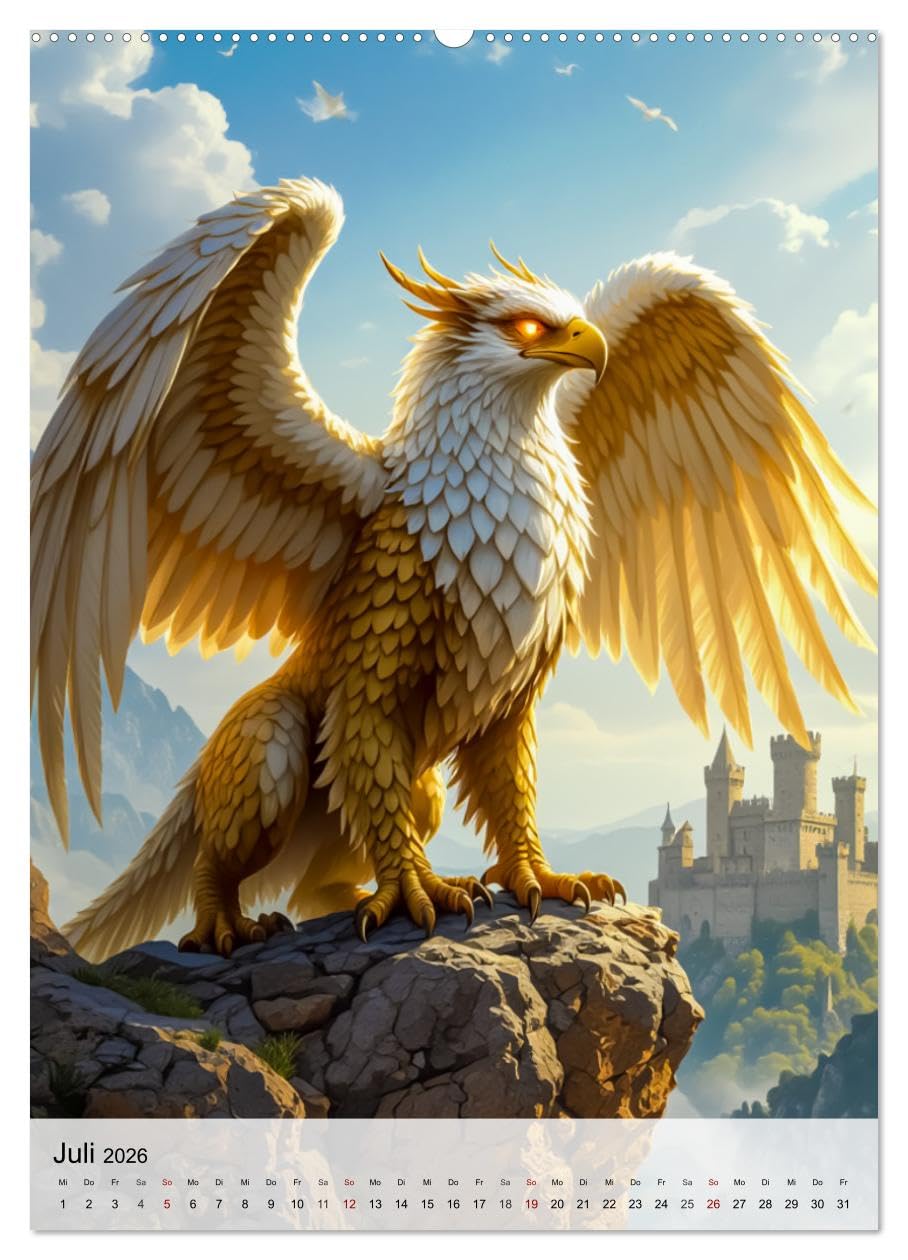 Mythische Bestien – Dunkle Legenden (hochwertiger Premium Wandkalender 2026 DIN A2 hoch), Kunstdruck in Hochglanz: Legendäre Bestien jeden Monat in dunkler Illustration. (CALVENDO Kunst)