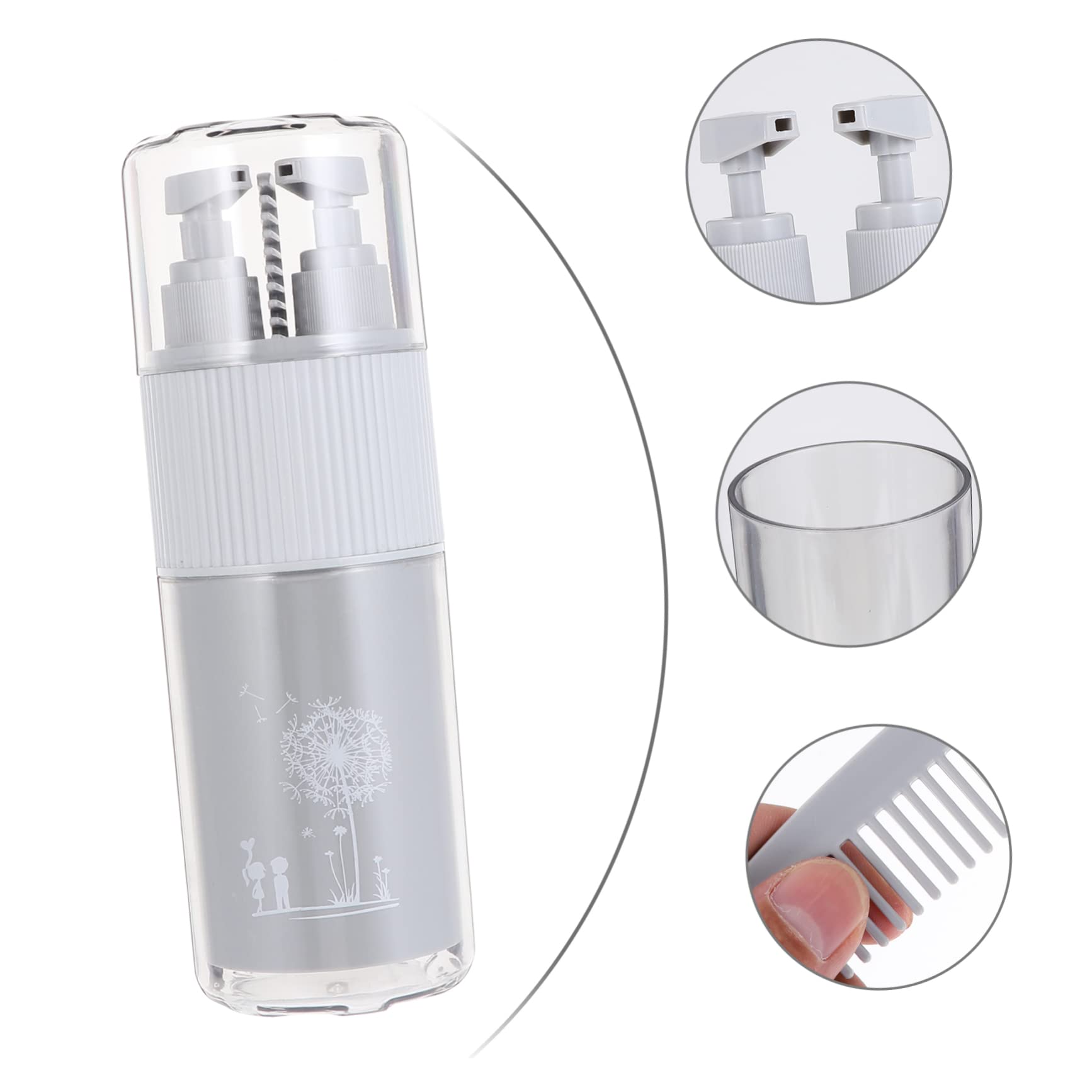 10piezas Accesorios De Baño Estuche para Cepillos De Dientes Vaso De Enjuague y Botellas Portátiles para Organizador De Elegante Gris