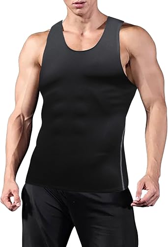 Mens Gym Tank Tops Compression Workout Quick Dry Moisture Wicking Tee Sleeveless Performance Lightweight Breathable